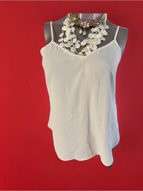 Lauren Ralph Lauren Cream Spaghetti Strap V-Neck Camisole